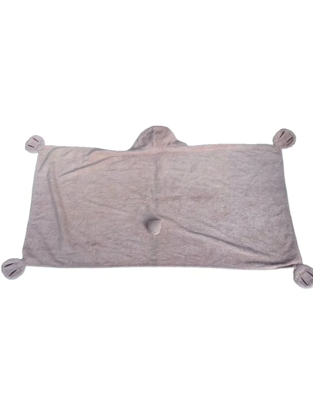 VTG Pottery Barn Kids Outlet Bear Hooded Bath Towel Beach Brown 100% Cotton Y2K
